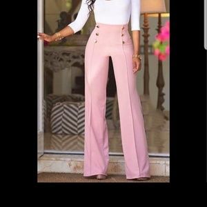 Beautiful bubblegum pink wide leg pants